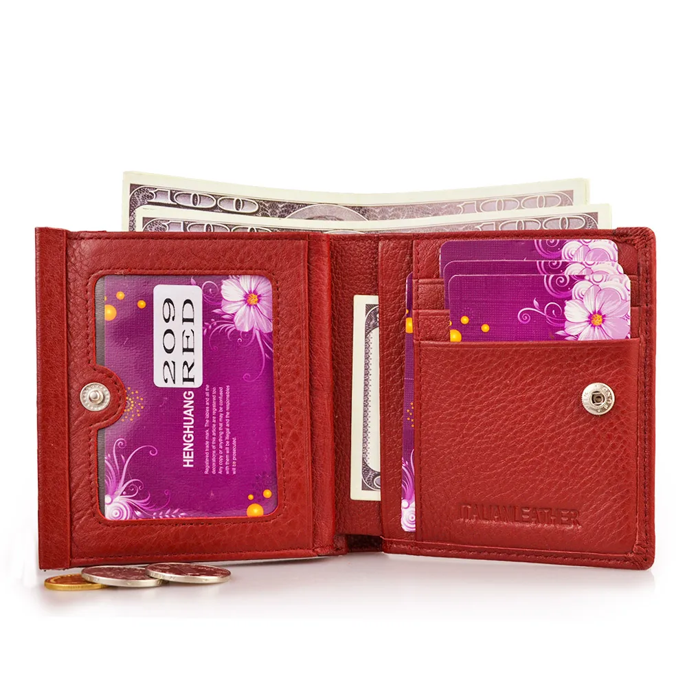 Маленький роскошный женский кошелек HH из натуральной воловьей кожи тонкие