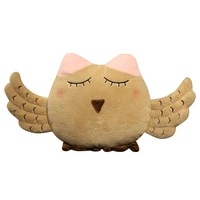 new high quality soft big wings owl plush toy cartoon animal bird stuffed doll removable pillow cushion nap pillow girl present