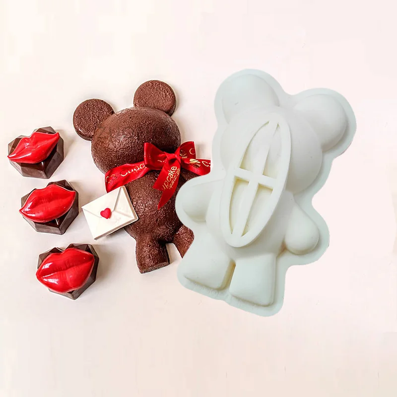 

Силиконовые формы в виде медведя Формочки Для желе для детей, фотоформа в виде животных для изготовления мыла ручной работы «сделай сам», мя...