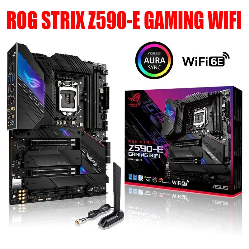 

Совершенно новая материнская плата ASUS ROG STRIX Z590-E GAMING WIFI для настольного ПК ATX с поддержкой процессора 11900K/11700K (Intel Z590/LGA 1200)