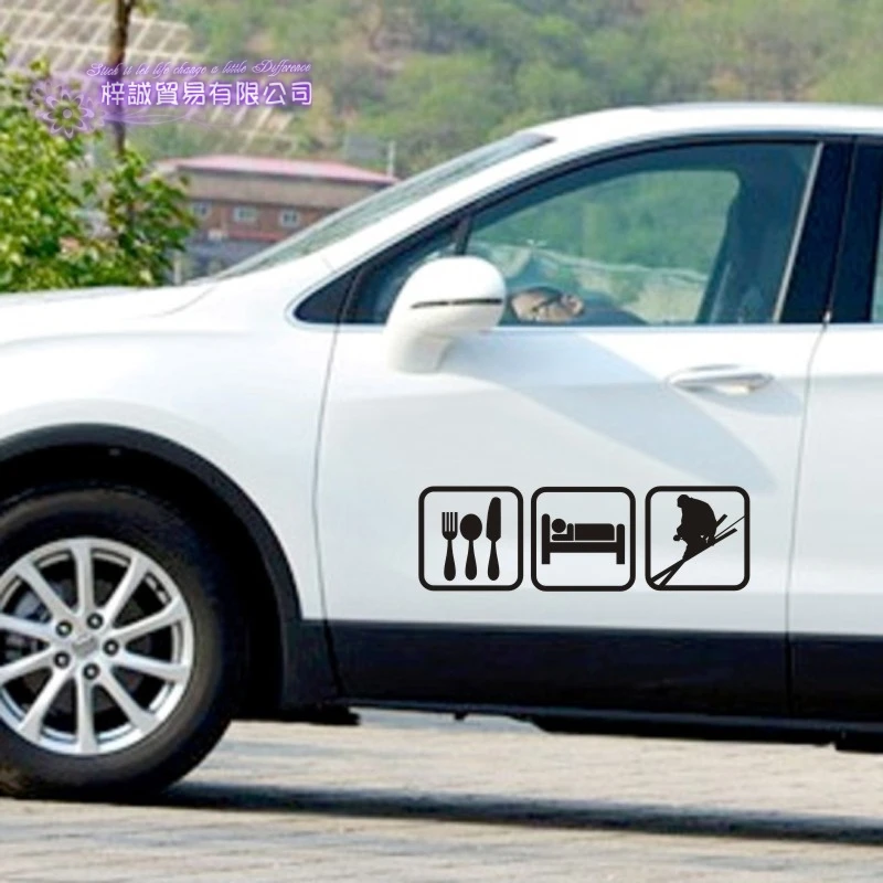 Съедобный сон лыжи Наклейка лед Спорт плакаты винил наклейка на стену Декор