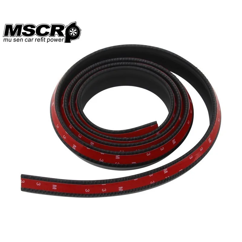 Новинка углеродное волокно резина мягкий черный бампер полоса для автомобиля 60