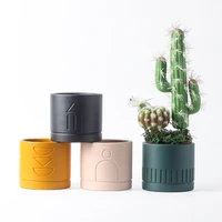 north european cement flowerpot frosted fashion simple literature and art lovely indoor green bonsai rose cactus flower pot