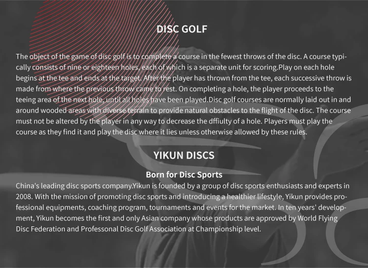 YIKUN диски PDGA одобренный диск Гольф диск среднего диапазона JIAO