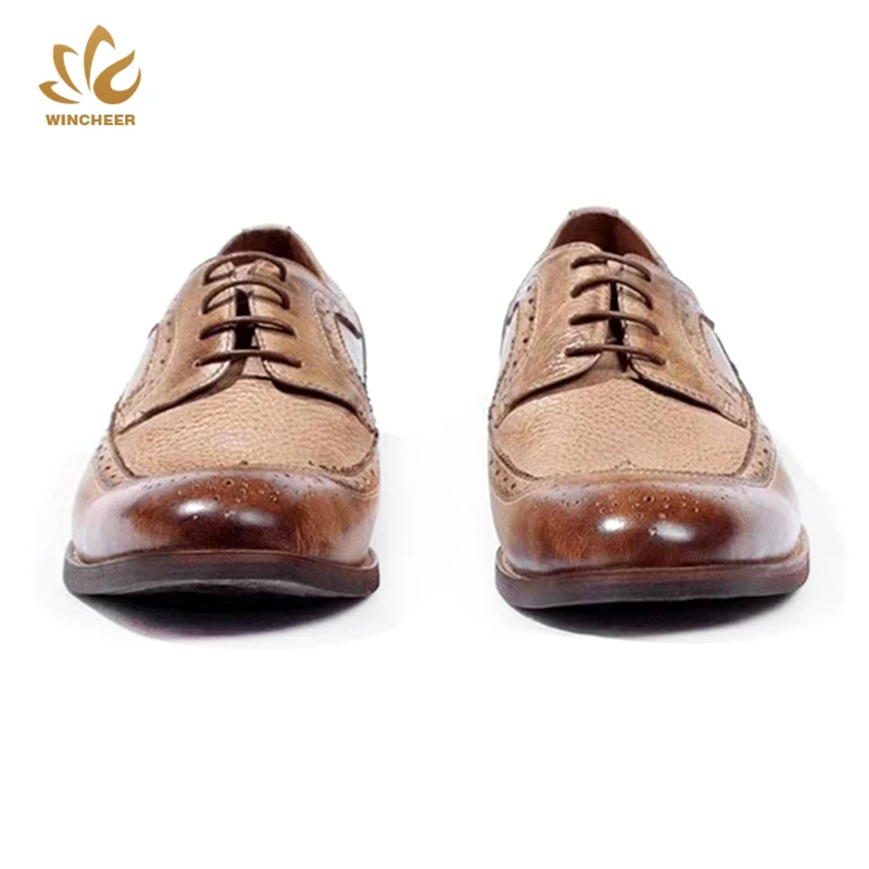Wincheer мужские кожаные туфли деловые Костюмные брендовые из натуральной кожи