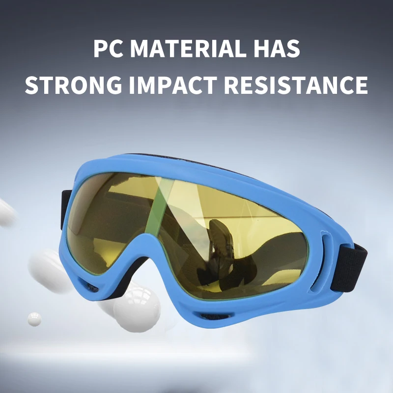 Classical Halley Style Wind Goggles for Motorcycle PC Material Anti-UV HD Vison Soft Flexible Free Adjustable MSWGX400KB