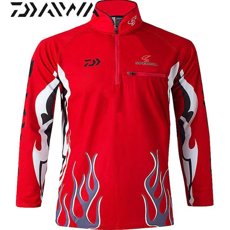 

New 2018 Brand Dawa Men Fishing Clothing UV Protection Moisture Wicking Breathable Fishing Clothes Long Sleeve Fishing Shirt