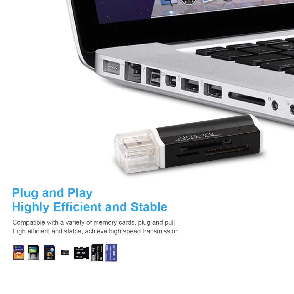 Micro USB кард-ридер USB2.0 Мини мульти в одном считыватель карт памяти Поддержка TF карта рекордер телефон карта памяти кард-ридер