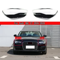 auto light caps for audi a6l c7 2016 2018 glass lens case headlamp lampshade lampcover head lamp light glass covers shell