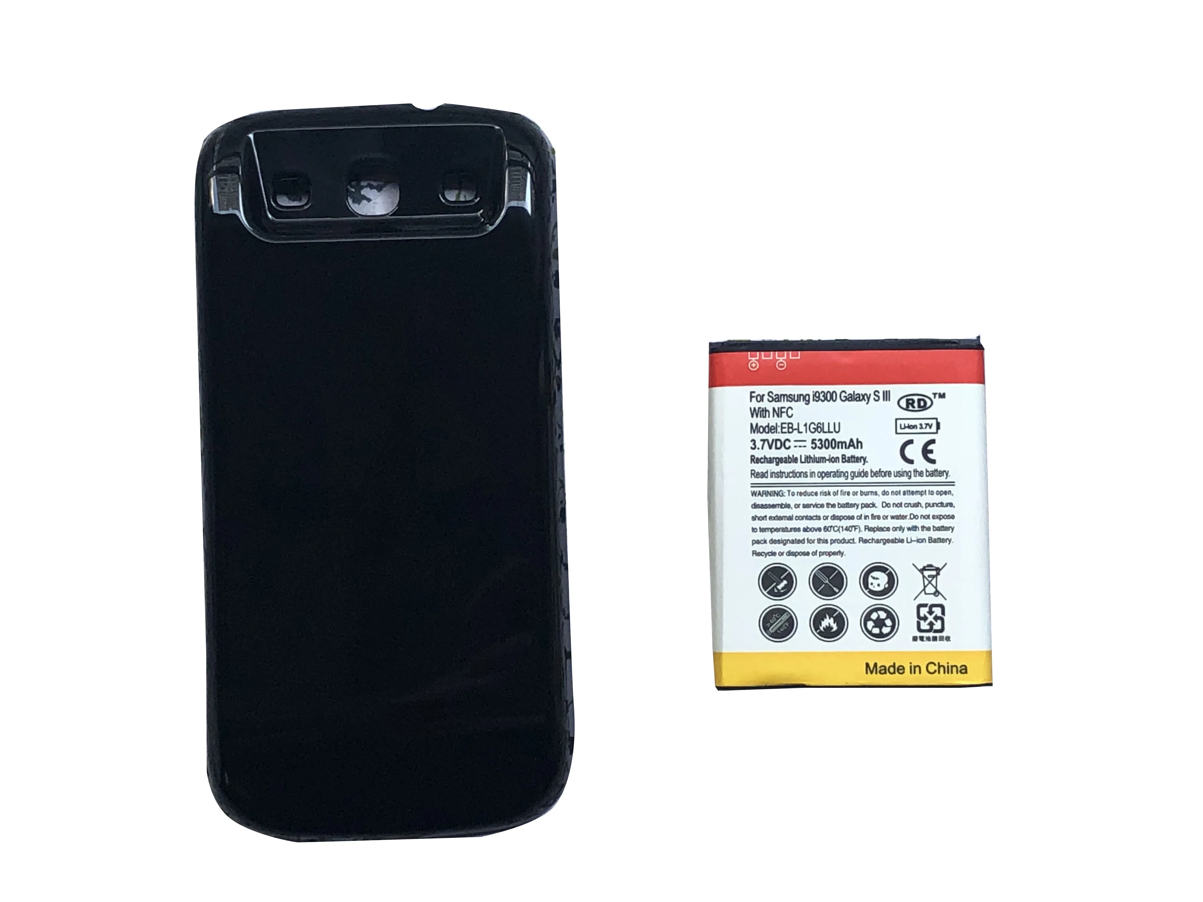 

Высококачественная запасная батарея для Samsung Galaxy S3 i9300 с черной задней крышкой