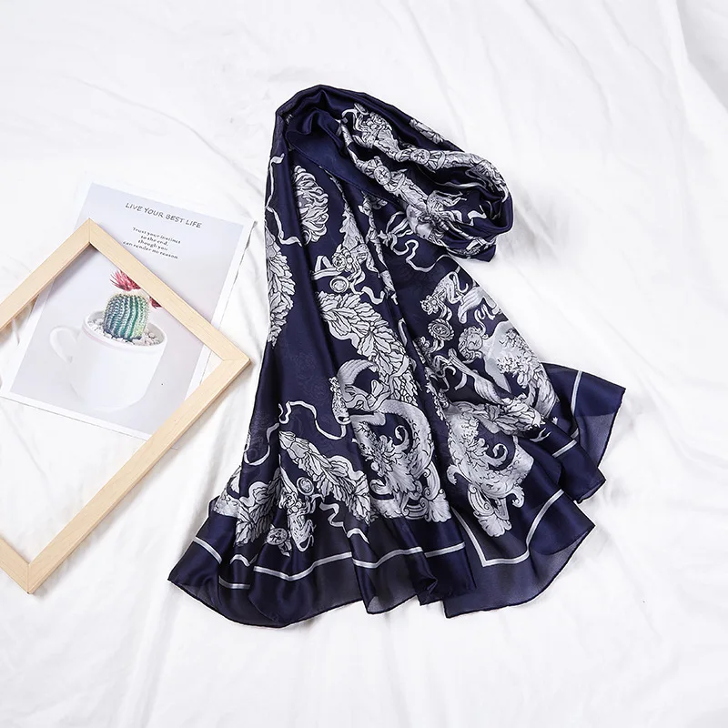 

2020 New Spring Autumn Adult Thin Long Design Scarf Fashion Women Print 90*180 CM Long Scarf And Shawl Oversized Beach Scarves
