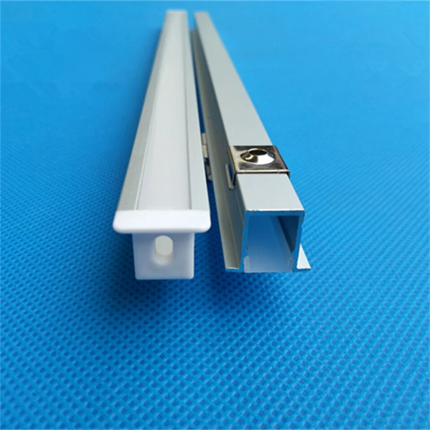 

Free Shipping New Style LED strips recessed aluminum profile with milky or transparent cover and end caps for LED Bar Light