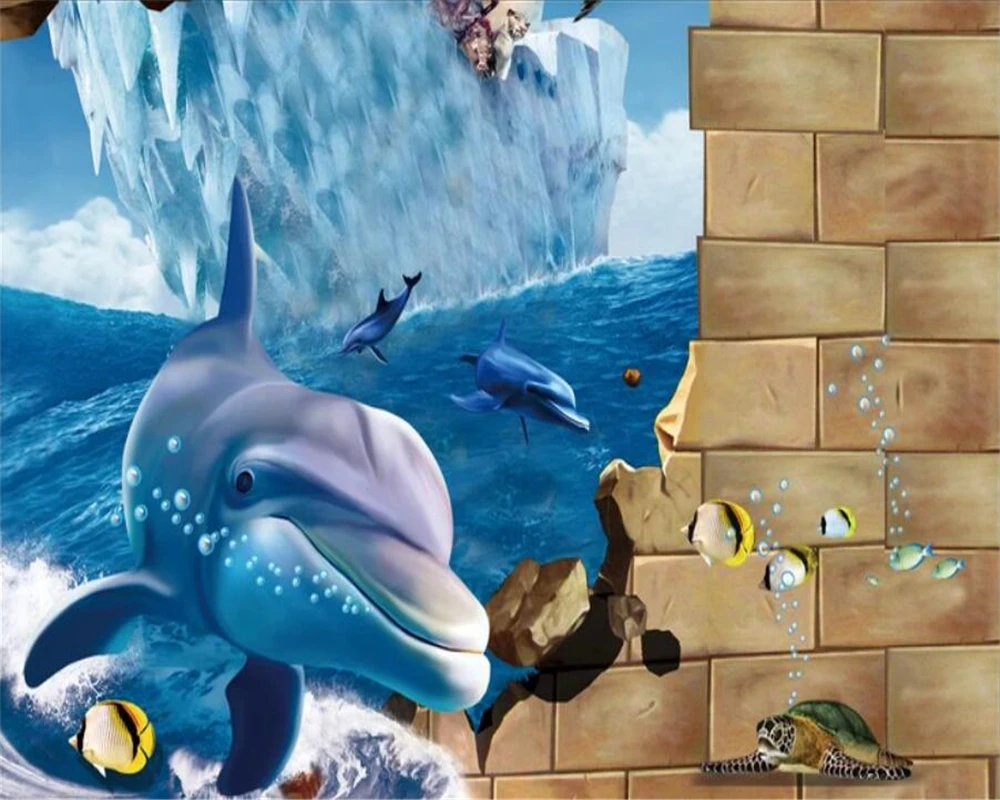 Обои 3D под водой обои на заказ для гостиной спальни ресторана телевизора фоновая