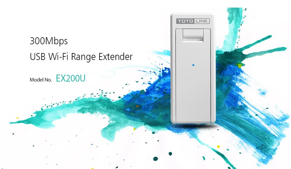 TOTOLINK Беспроводной Wi-Fi ретранслятор удлинитель EX200U 300 Мбит/с USB простая настройка диапазон расширитель с 2* 4dBi внешние антенны