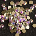 YANRUO 2058NoHF SS3-SS50 AB, высококачественные Стразы без горячей фиксации с плоской задней стороны, Стразы для ногтей