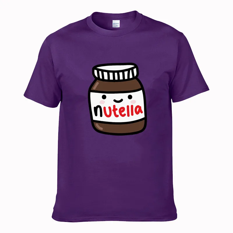 Новинка 2019 мужская рубашка унисекс премиум Nutella Jar Kawaii футболка дизайнерская