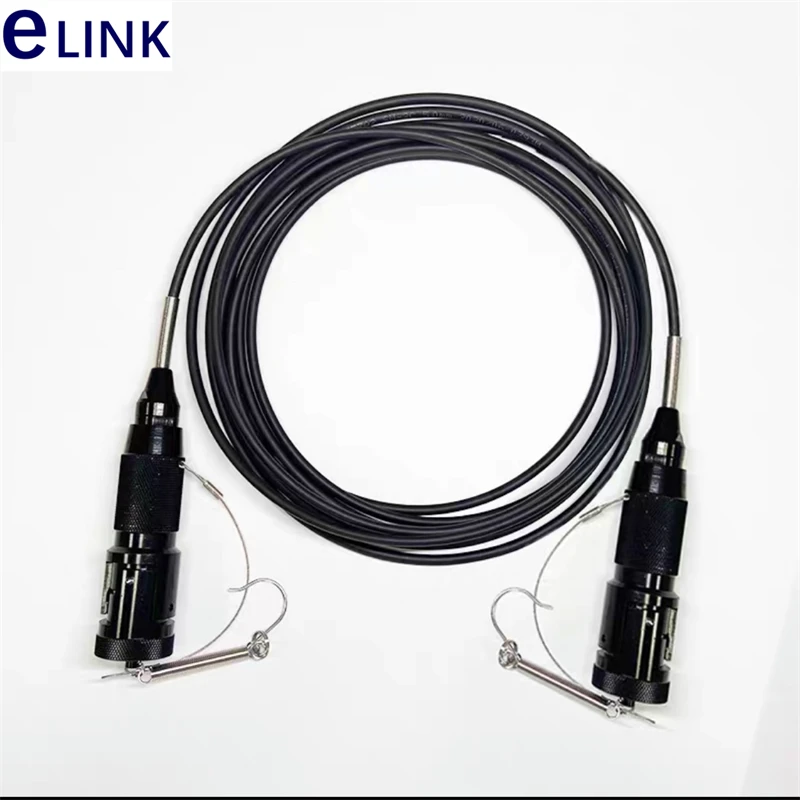 200mtr 2C TPU armored field optical Patch cord 2 cores SM outdoor aviation metal connector to FC CPRI cable jumper ELINK 5.0mm