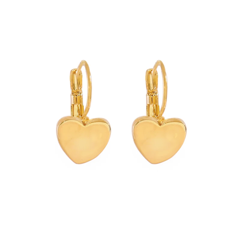 

Badu Copper Simple Small Heart Shaped Hoop Earrings for Women Minimalist Charms Hoops Earrings Fashion Geometric Lover Earrings