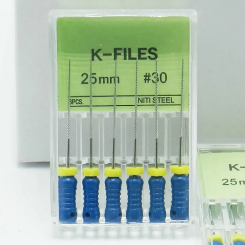 1 упаковка стоматологических NITI K-файлов для корневого канала endo K-FILE NitiFlex Dental handuse