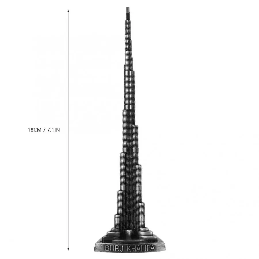 Миниатюрная башня Burj Khalifa модель из сплава миниатюрная Дубая искусство ремесло