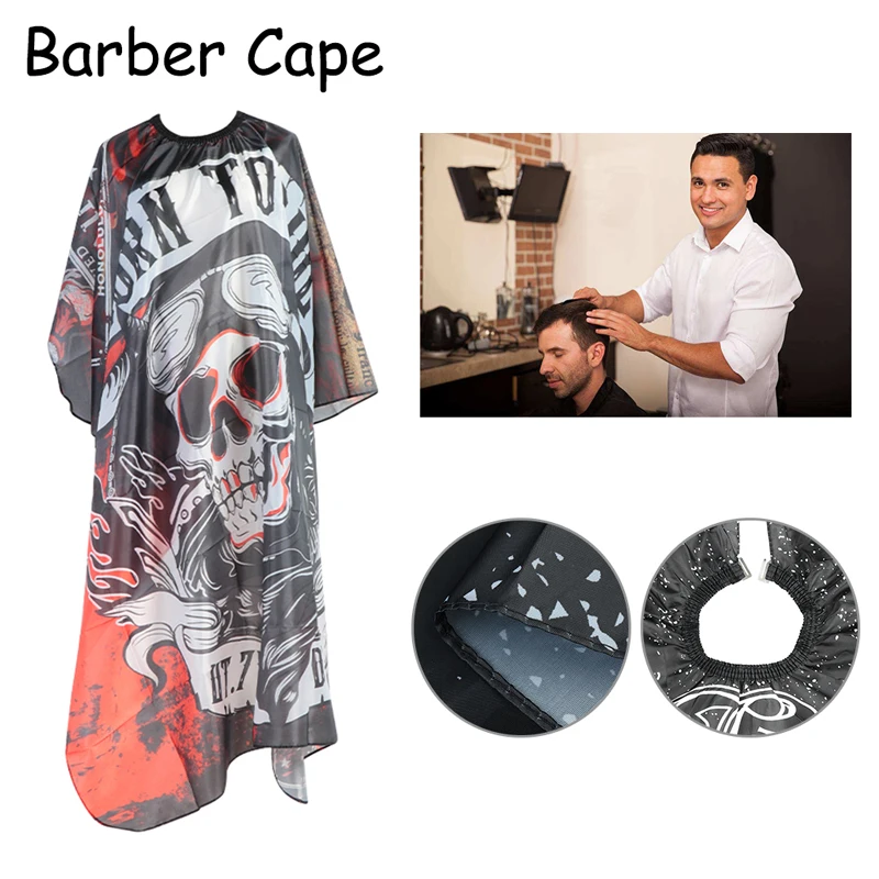Одежда для парикмахеров одежда стрижки волос с рисунком черепа фартук накидка