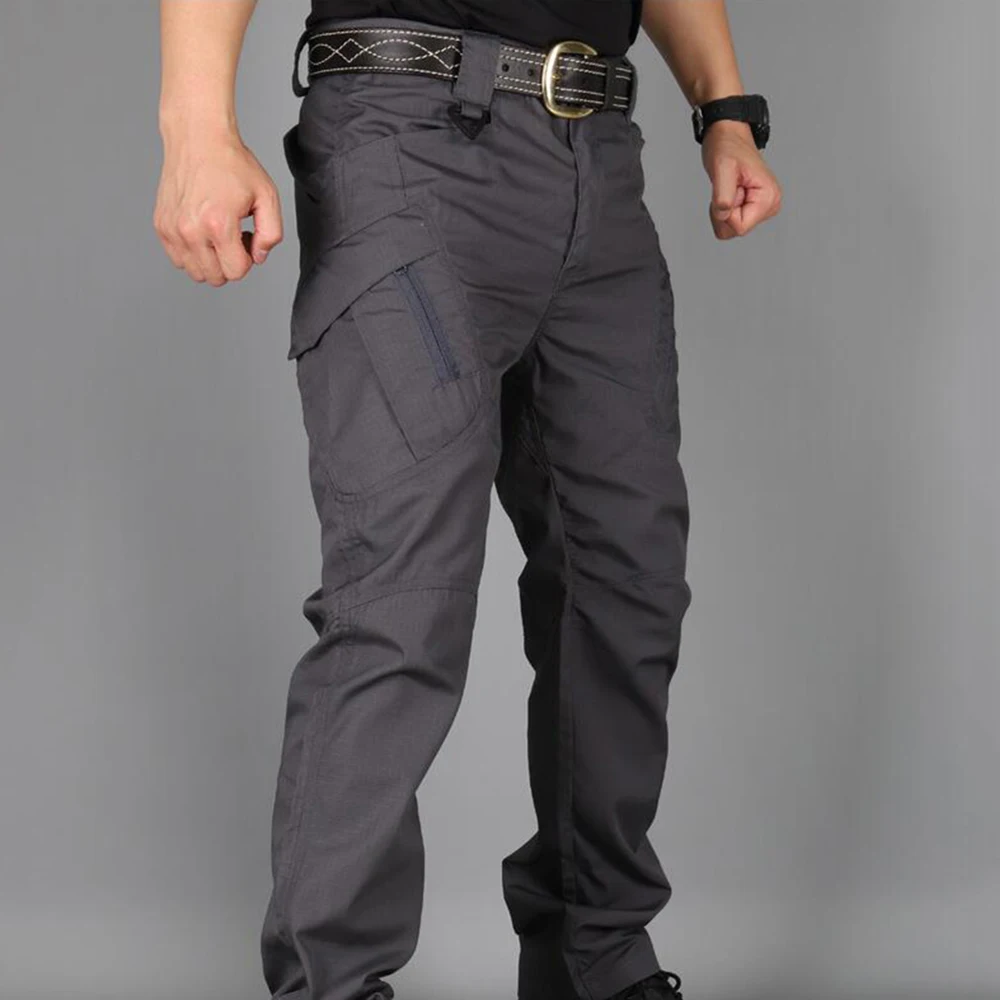 Брюки-карго мужские тактические повседневные свободные штаны в армейском стиле