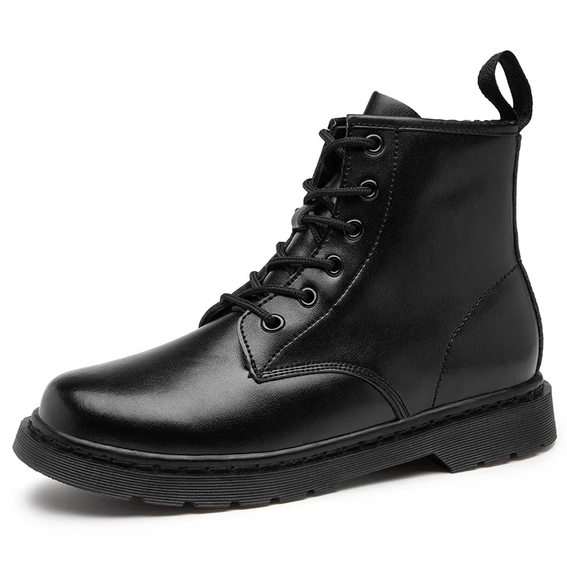 

Men's Rubber Boots 2021 New Riding High-quality Fashion Leather Casual Shoes Thin British Style Martin Boots Platform Boots