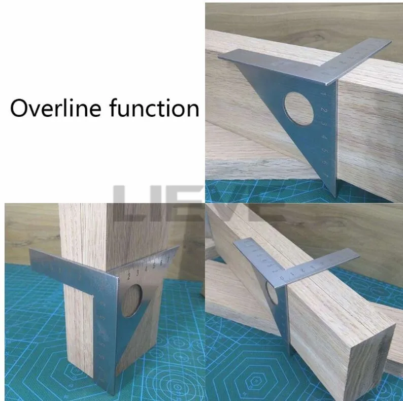 Деревообрабатывающая линейка квадратная планка треугольная 45 градусов 90