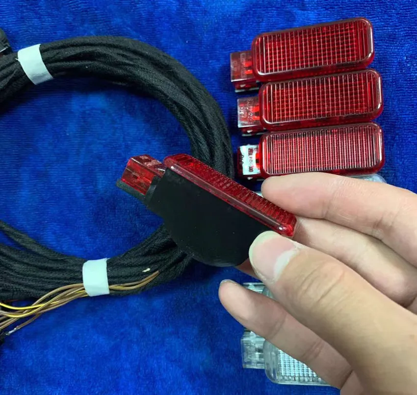 Кабельная проводка для лампы предупреждения красного/белого цвета на внутренней дверной панели автомобиля для A3 A4 A5 A6 A7 A8 Q3 Q5 Q7 TT 8KD947411 8KD 947 415.