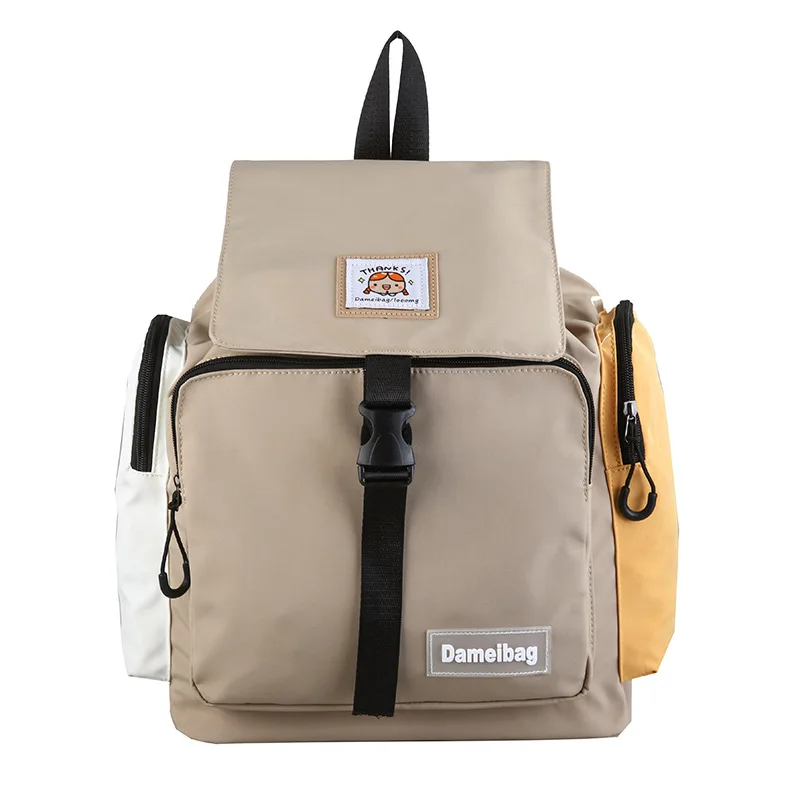 

College style color matching sweet literary girl student schoolbag new leisure large-capacity travel backpack