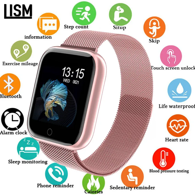 2019 женские водонепроницаемые Смарт часы P70 P68 Plus Bluetooth для Apple IPhone Xiaomi монитор