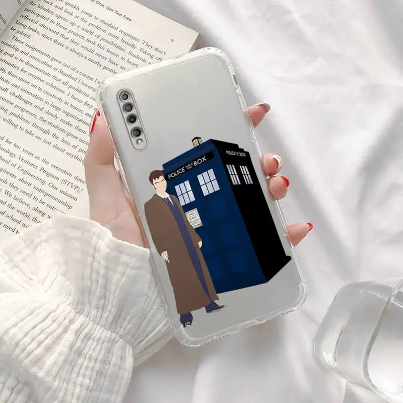 

Time Machine Doctor Who TARDIS Phone Case Transparent for xiaomi Redmi note cc K 30 10 20 8 9 8 S E T X PRO