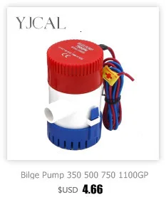 Трюмный насос 350 500 750 1100GPH DC 12 В 24 В Электрический водяной насос для Aquario погружной гидросамолет моторный дом плавучие лодки