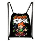 Рюкзак Funkin на шнурке для девочек и мальчиков, повседневный дорожный ранец для подростков для женщин и мужчин, сумка для хранения