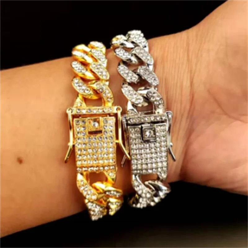 Мужской браслет-цепочка в стиле хип-хоп 13 мм | Украшения и аксессуары