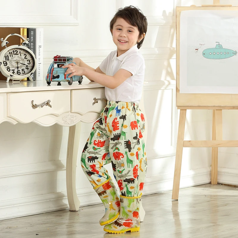 Детские Водонепроницаемые штаны для защиты от дождя высококачественный