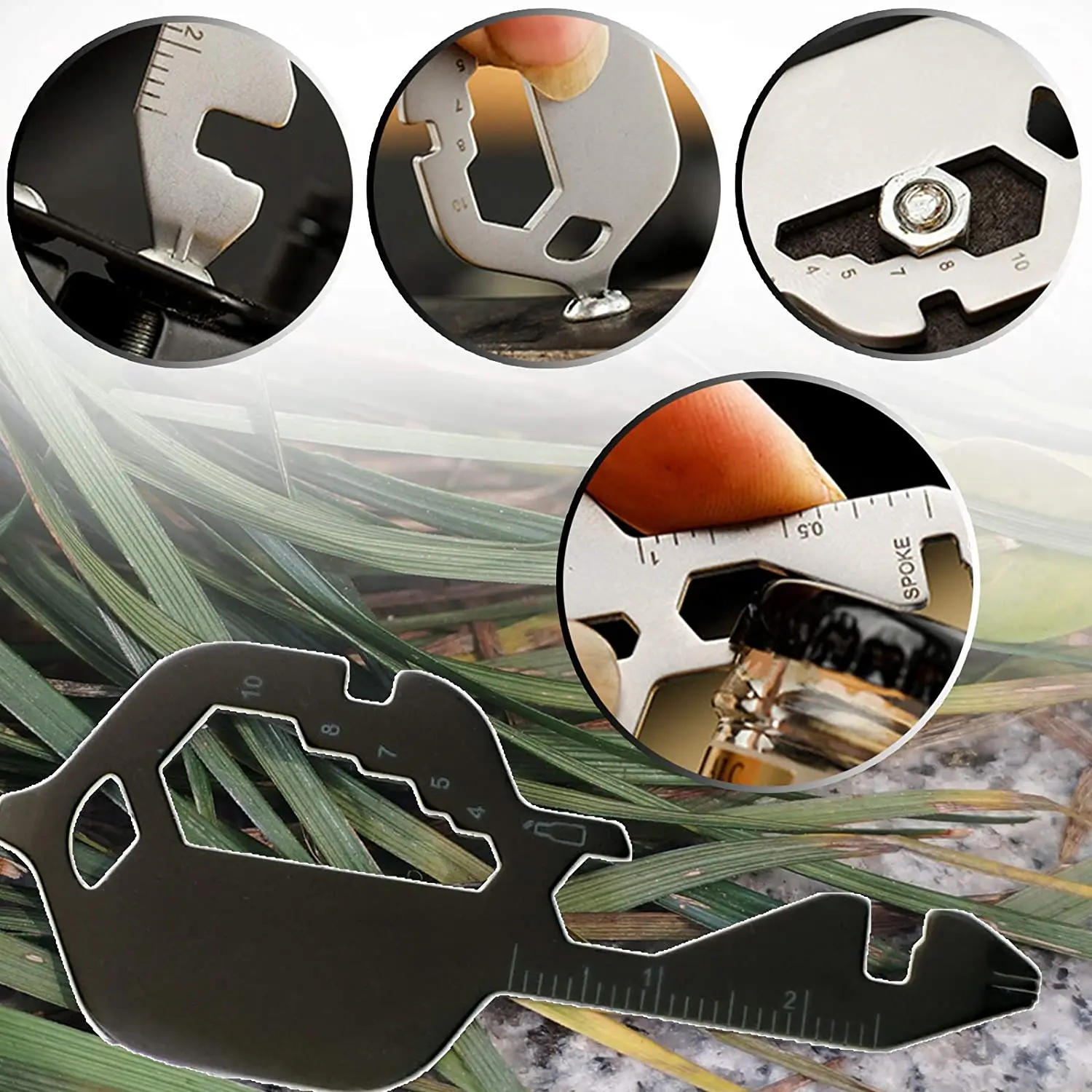 

Key Chain Multi-function Tools Stainless Steel Pocket Tools Indoor and Outdoor Multi-function Tools Lightweight EDC Gadgets Drop