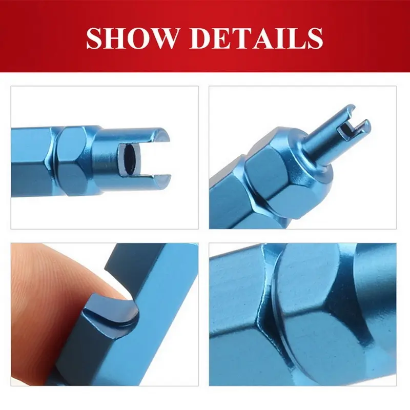 

Double-head Bicycle Valve Core Disassembly Tool Multifunction Valve Core Removal Tool Disassembly Tubeless
