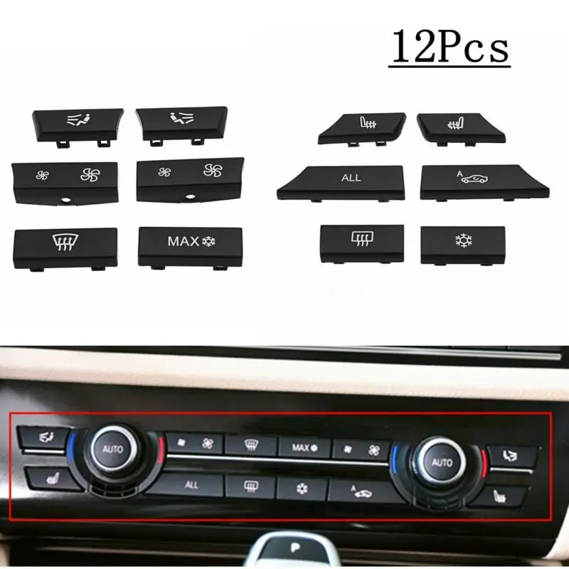 

Набор кнопок климат-контроля для BMW 5, 6, 7, F10, F01, UU, 12 шт./компл., запасной комплект, кнопка кондиционера, Ремонтный переключатель