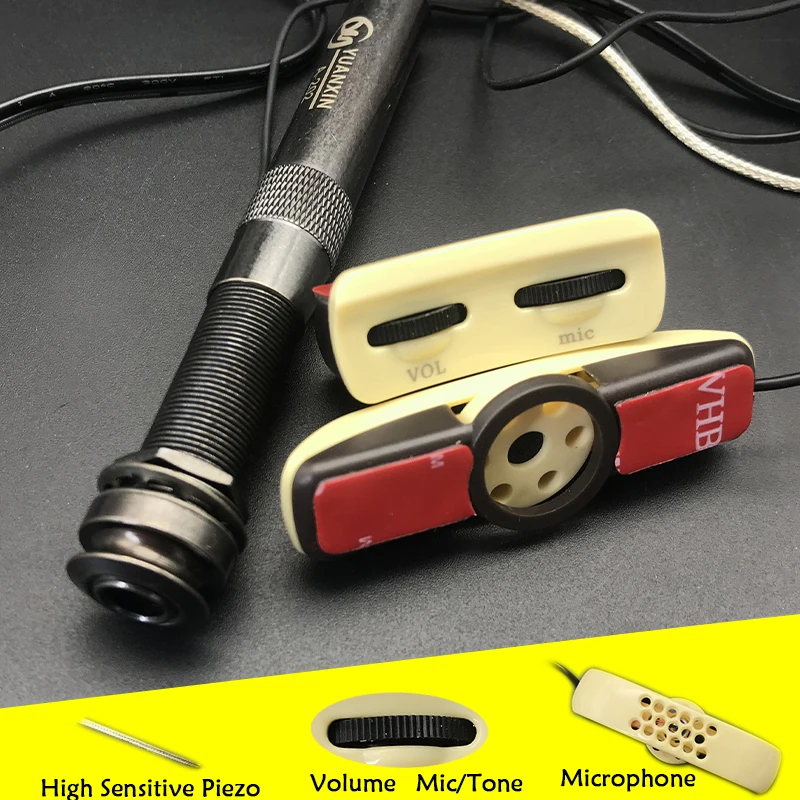 Soundhole гитарный звукосниматель цинковый сплав A-202 микрофон звук отверстие