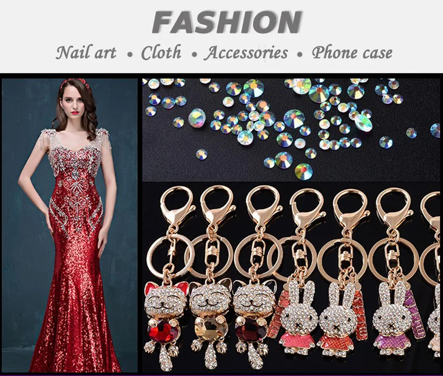 Горячая Распродажа А++ стразы горячей фиксации кристалл DMC AB SS6 SS10 SS16 SS20 SS30 смешанный размер 2500 шт Стразы железные Стразы