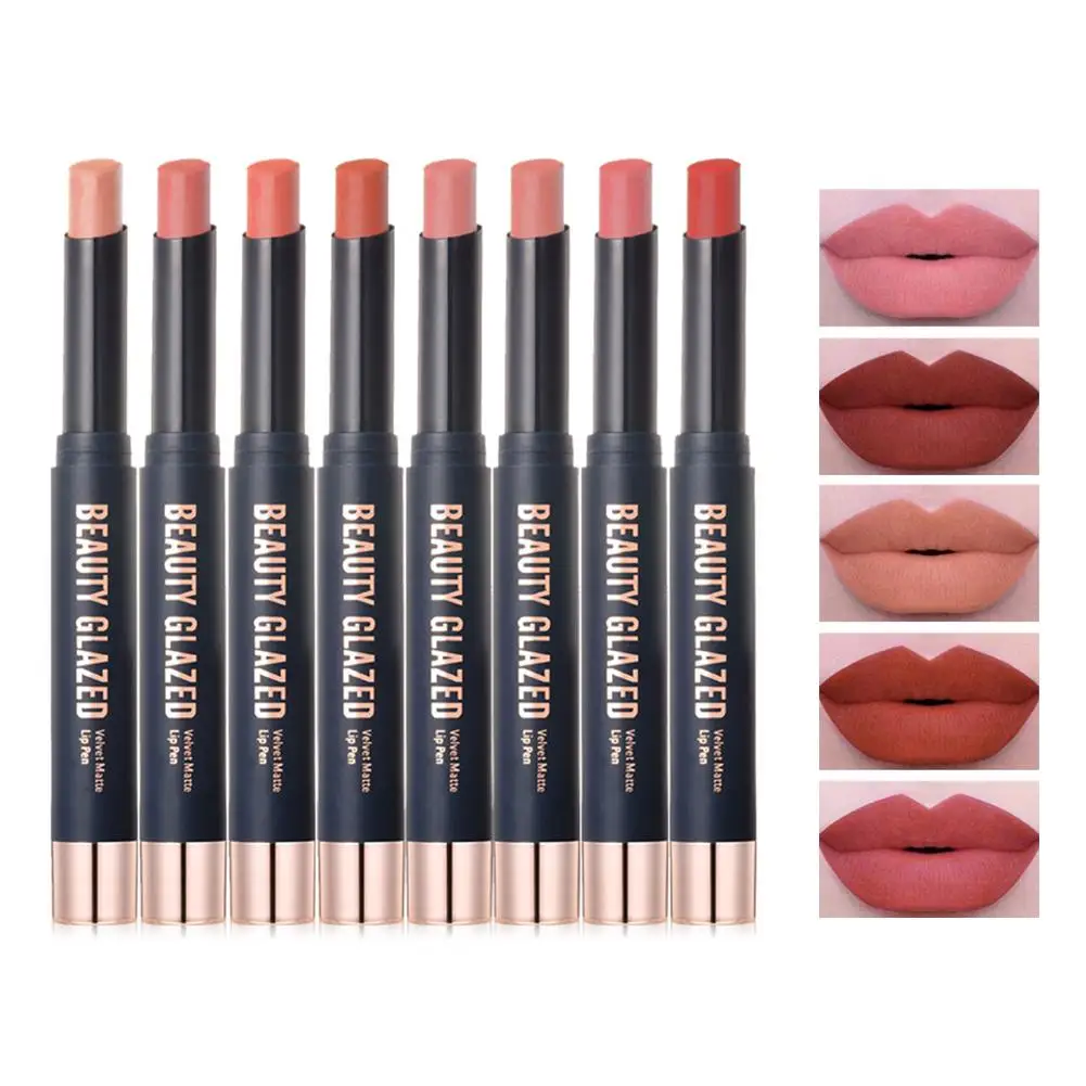 

New 8-colors Brand Makeup Lipstick Matte Lipstick Brown Nude Chocolate Color Liquid Lipstick Lip Gloss Matte Matte Maquiagem