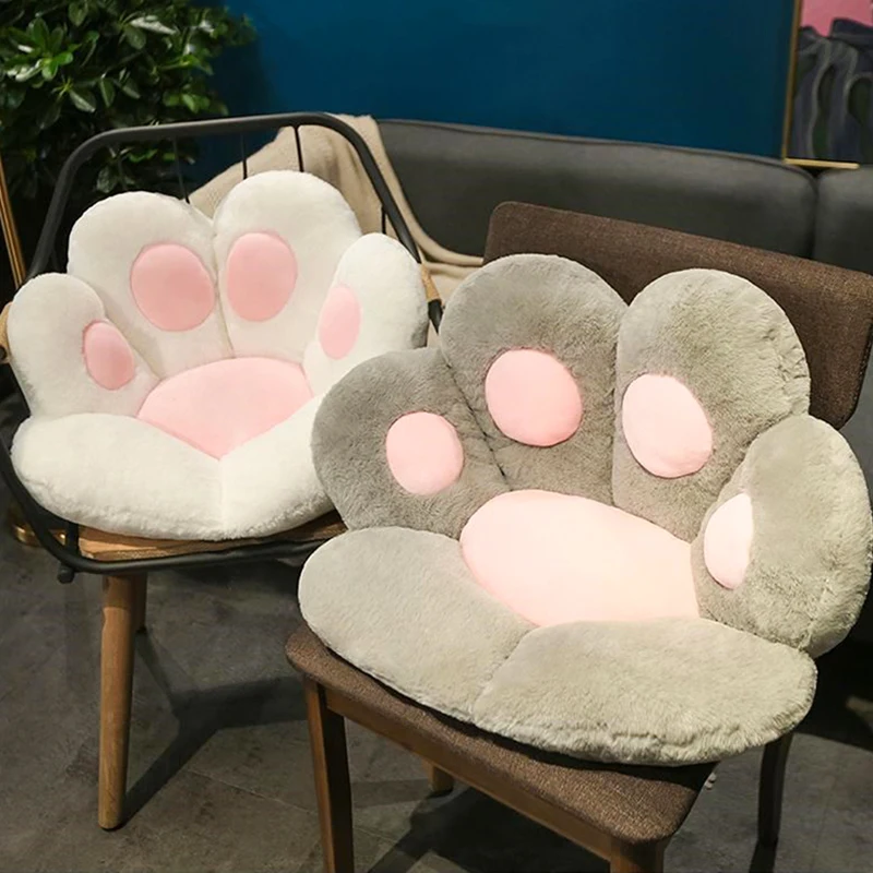 1pcs Cute Cat Bear Paw Chair Seat Cushion Stuffed Plush Soft Pillows Animal Sofa Indoor Floor Bed Home Decor Children Gifts - купить по