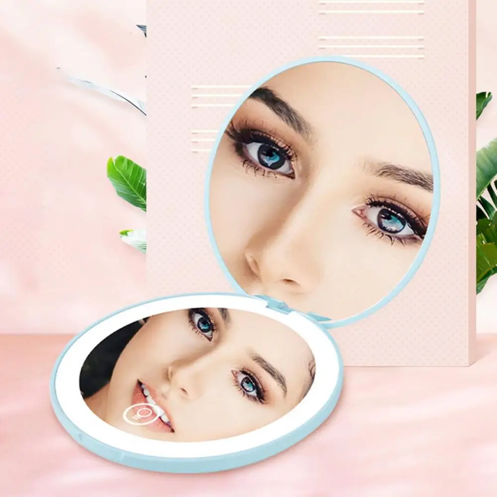 Зеркало для макияжа со светодиодной подсветодиодный кой увеличение 2X плавная