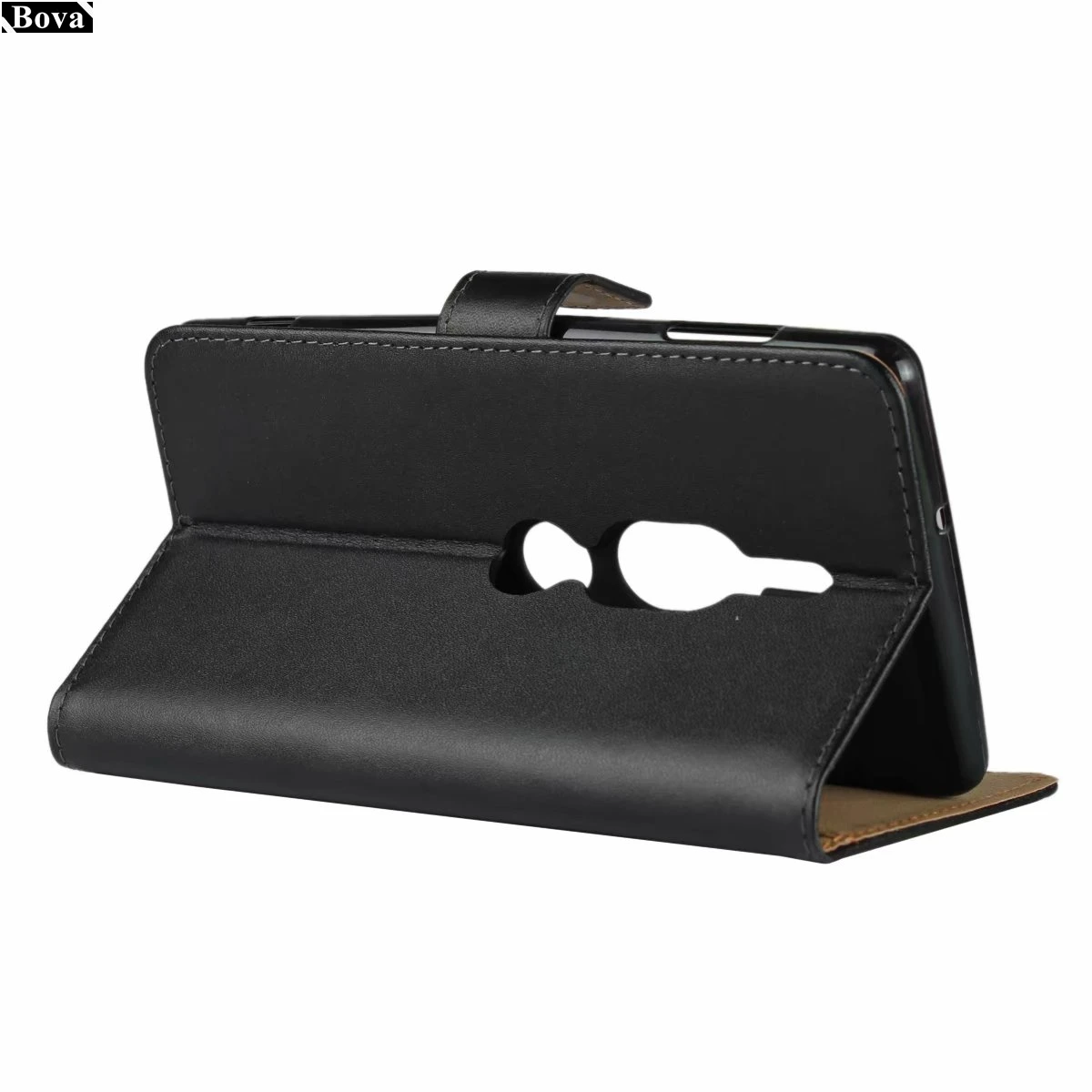 Футляр для телефона с карманом для карт Sony Xperia XZ2 Premium 5,8" и XZ2 Compact 5,0" из кожи с крышкой-обложкой и держателем GG.