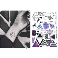 geometric temporary tattoos triangle tattoos modern style unisex body tattoos tatto stickers men women body arm arrows