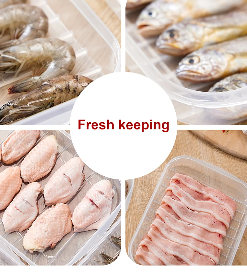 Контейнер для хранения в холодильнике контейнер рыбы и мяса Защитный овощей