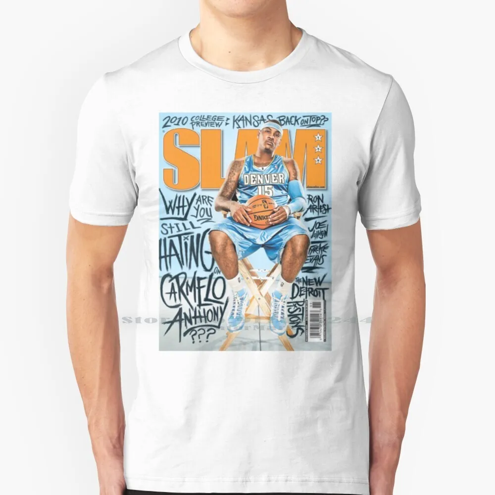 

Carmelo Anthony Slam Magazine Cover T Shirt 100% Pure Cotton Carmelo Anthony Slam Magazine Cover Creative Trending Vintage Cool