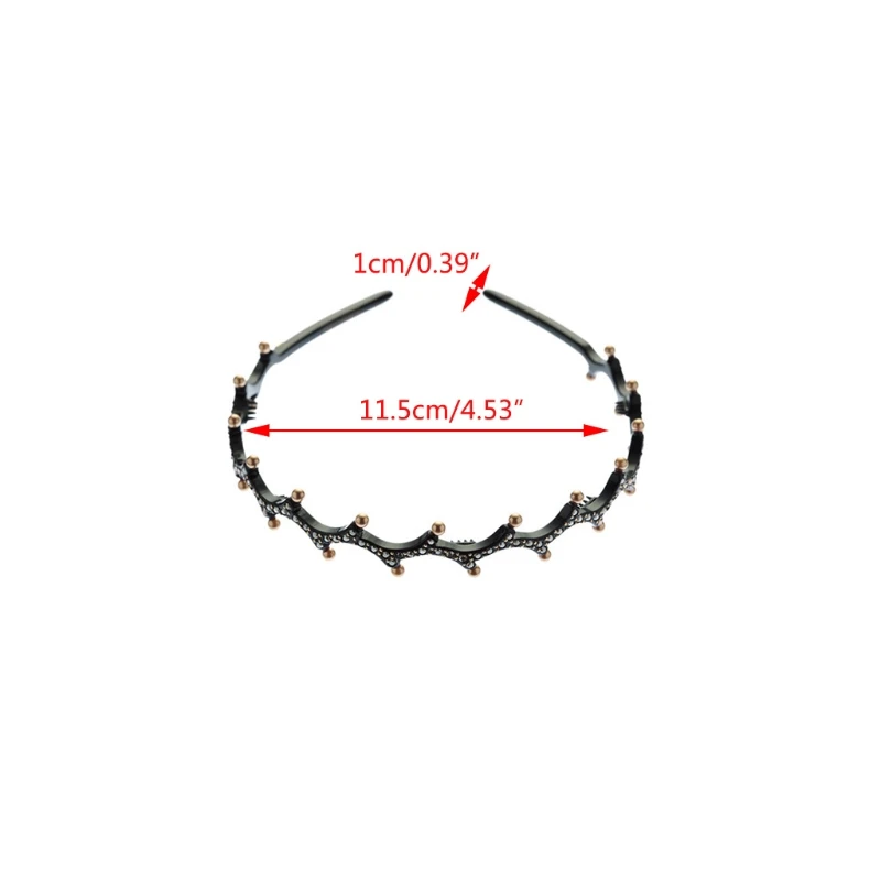 

Acetate Skinny Headband Glitter Rhinestone Pearl Jewelry Teeth Hair Hoop Bridal Twig Branches Bandana Wedding Tiara