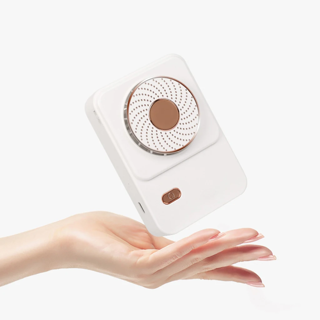 

USB Rechargeable Hanging Neck Lazy Small Fan USB NECK FAN Leafless Charging Portable Fan For Outdoor Travel Office